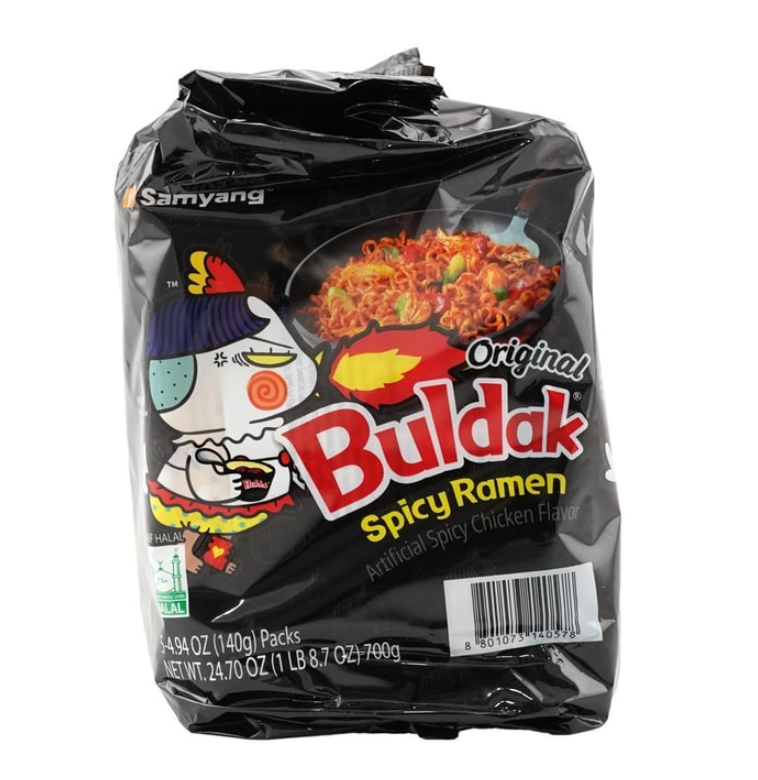 Buldak Artificial Spicy Chicken Flavor Ramen Original  8bundles*5bags*140g