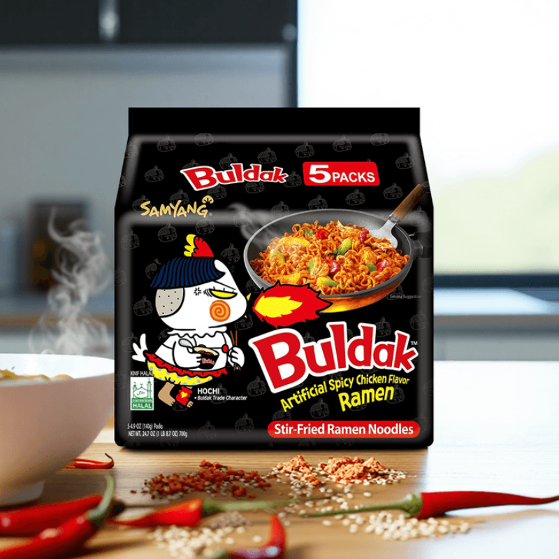 Buldak Artificial Spicy Chicken Flavor Ramen Original  8bundles*5bags*140g