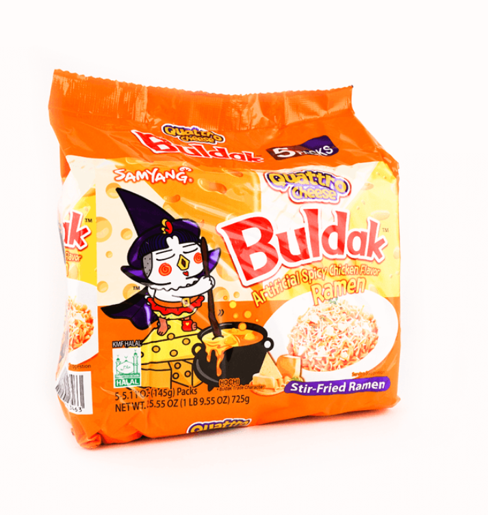 Buldak  Artificial Spicy Chicken Flavor Ramen Quattro Cheese