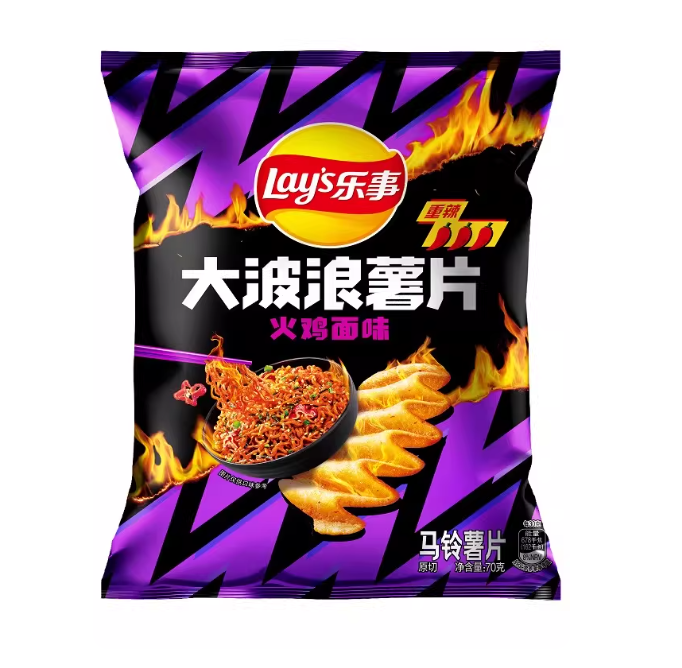 Lay’s Wavy Chips-（Buldak）Spicy Chicken Ramen Flavor