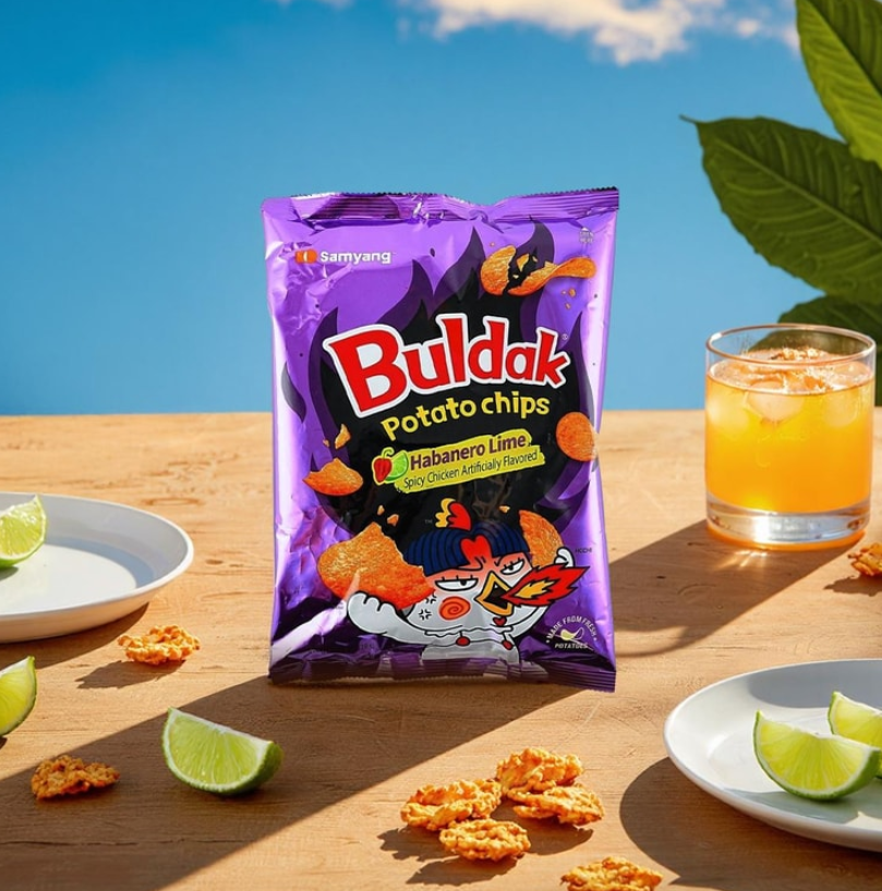Buldak Potato Chips Habanero Lime Flavor
