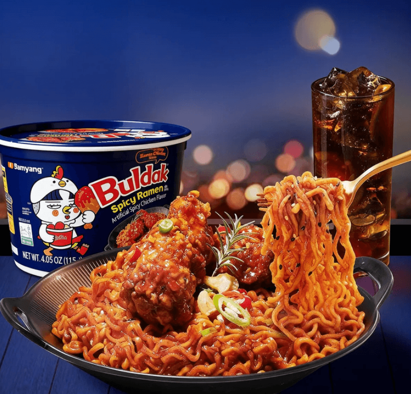 Buldak Artificial Spicy Chicken Flavor Ramen Sweet&Spicy Korean Chicken Flavor (6 Big Bowls)